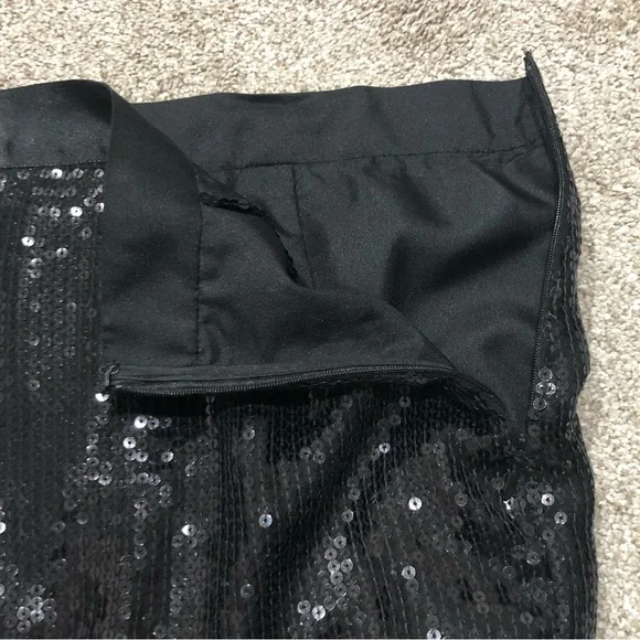 Gudi Faux Wrap Black Sequin Skirt - Picture 14 of 16